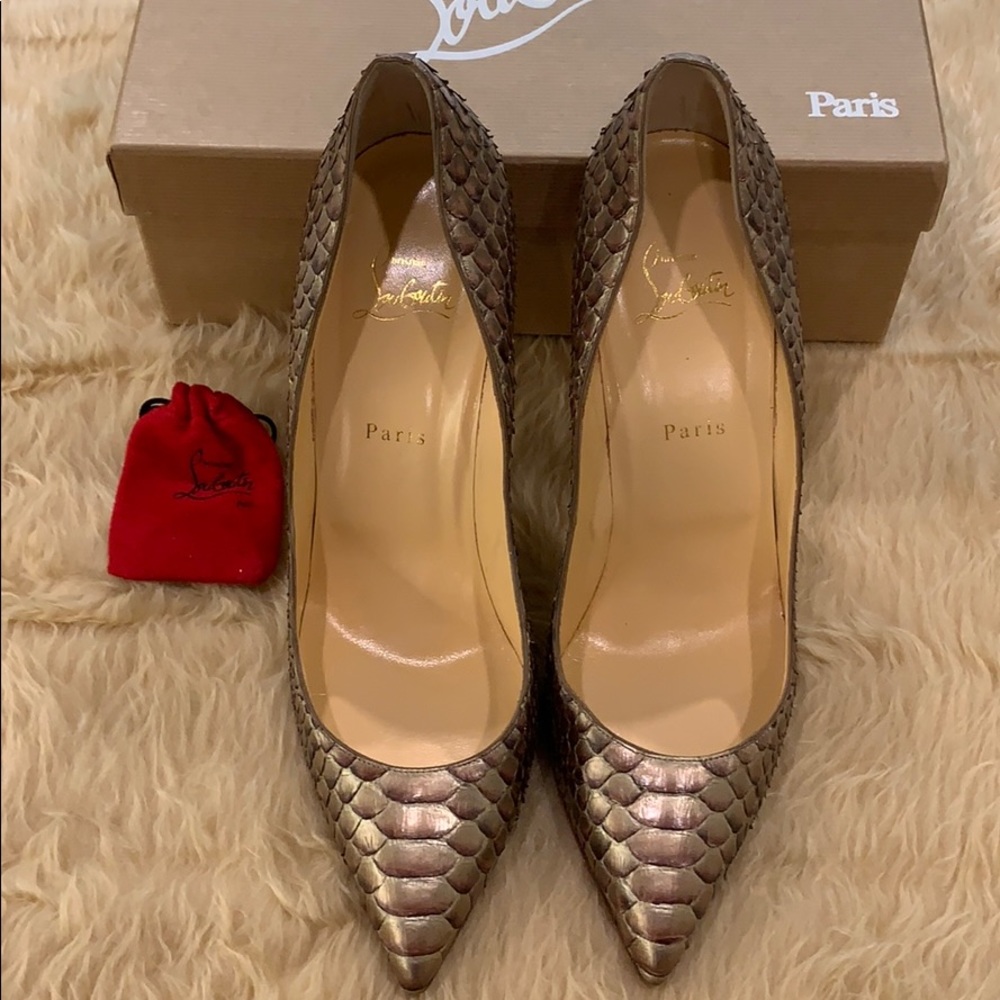 Christian Louboutin 100 Python Armure Size 42